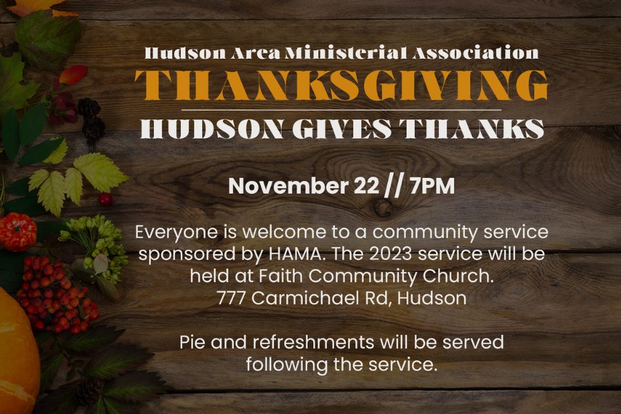 Hudson Area Ministerial Association Thanksgiving Service